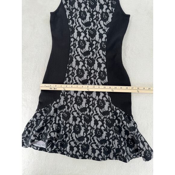 Maeve Anthropologie Black White Lace Dress Stretch Sleeveless Dark Coquette S - Picture 14 of 14
